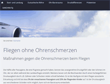 Tablet Screenshot of fliegen-ohne-ohrenschmerzen.de